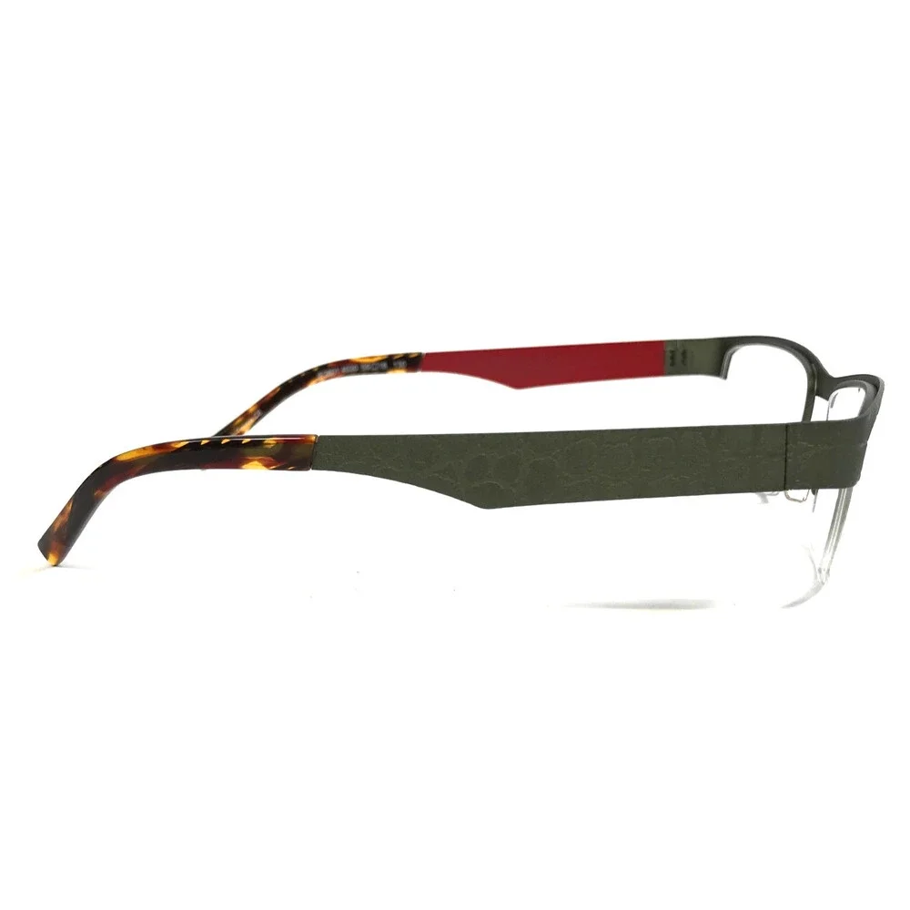 J.F. Rey Eyeglasses Frames JF2601 4530 Khaki Red Olive Green Textured 55-18-130